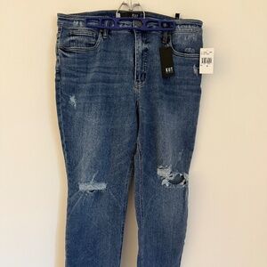 Kut Medium Wash Distressed Denim